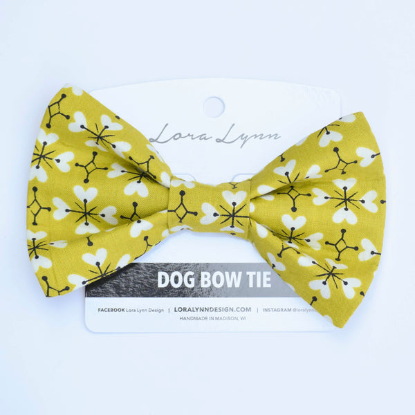 White dog bow outlet tie