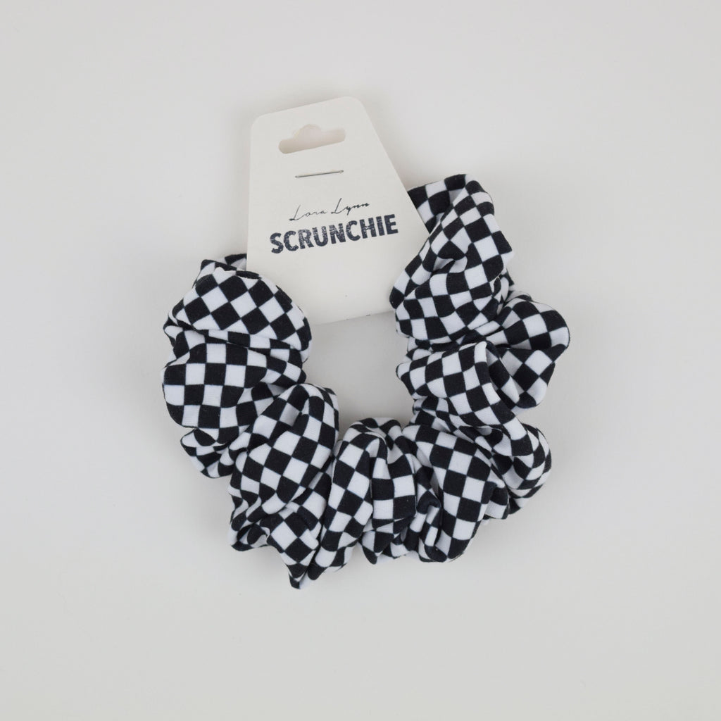 Checkered Silly Smiles - Checkers scrunchie