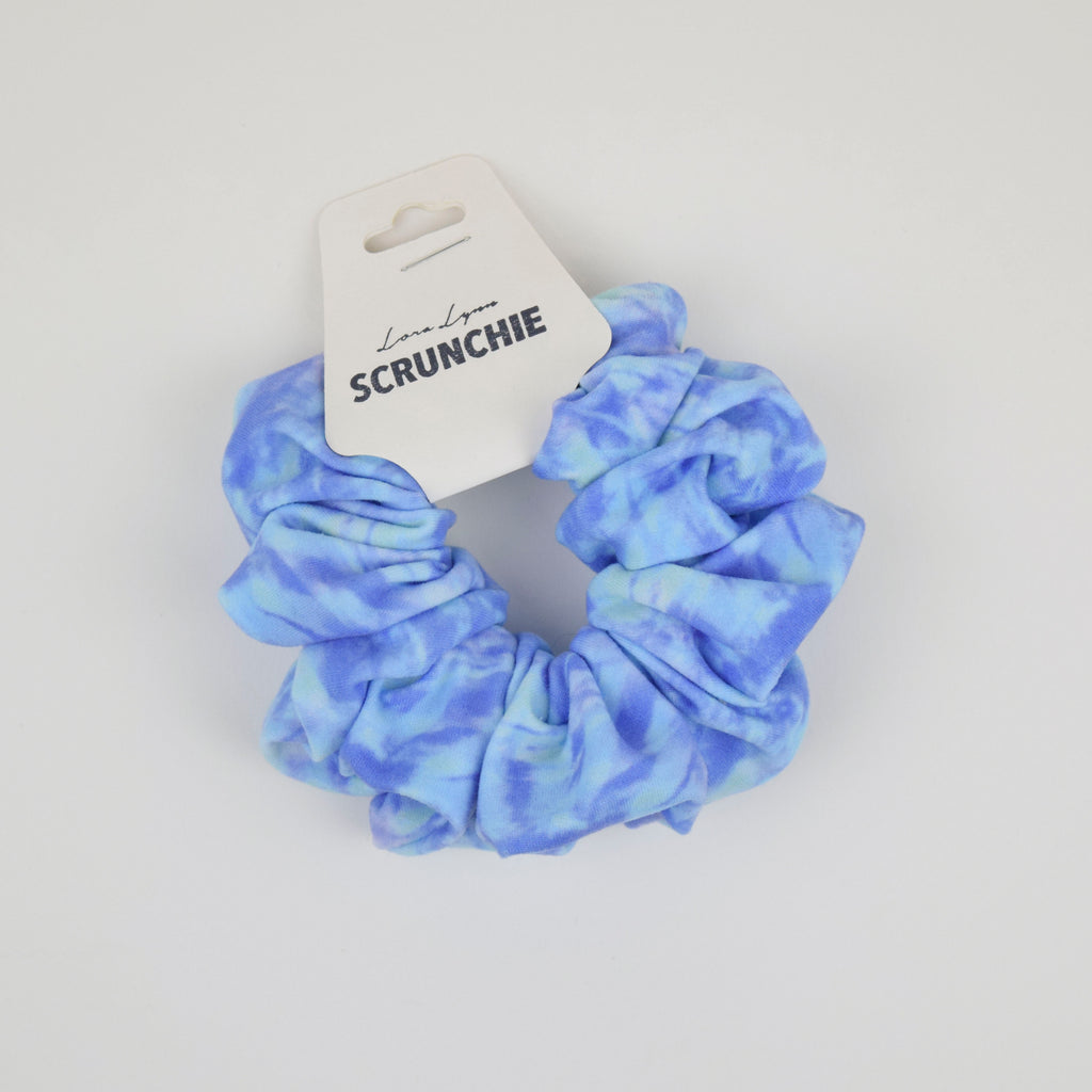 Summer Bold Tie Dye - Blue scrunchie