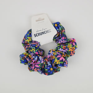 Garden Florals - Navy scrunchie