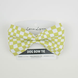 Groovy Funk Tie Dye - Funky Green dog bow tie