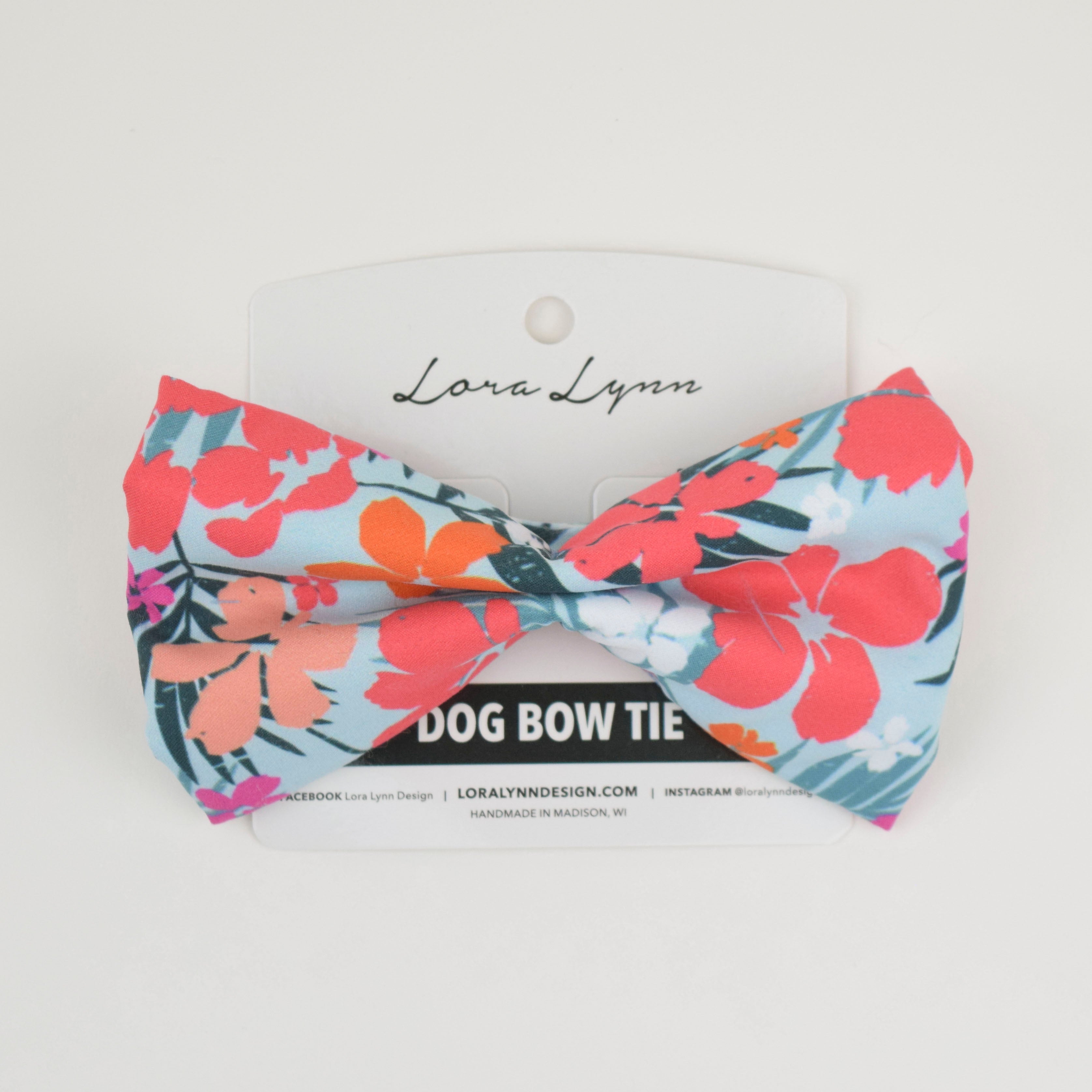 Island Vibes - Floral dog bow tie