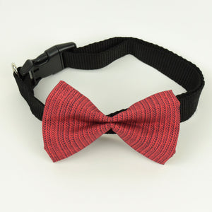 Sweater Christmas - Red Knit dog bow tie