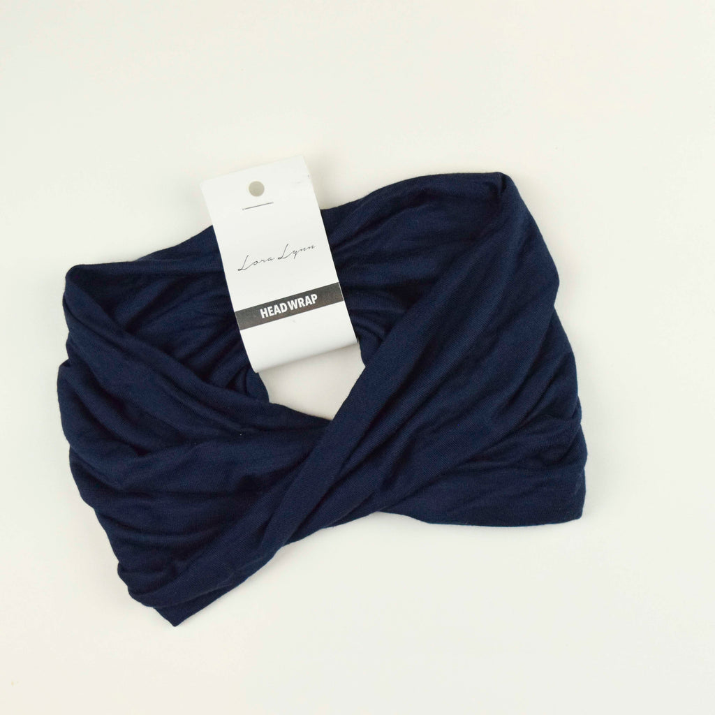 HEAD WRAP - NAVY BLUE