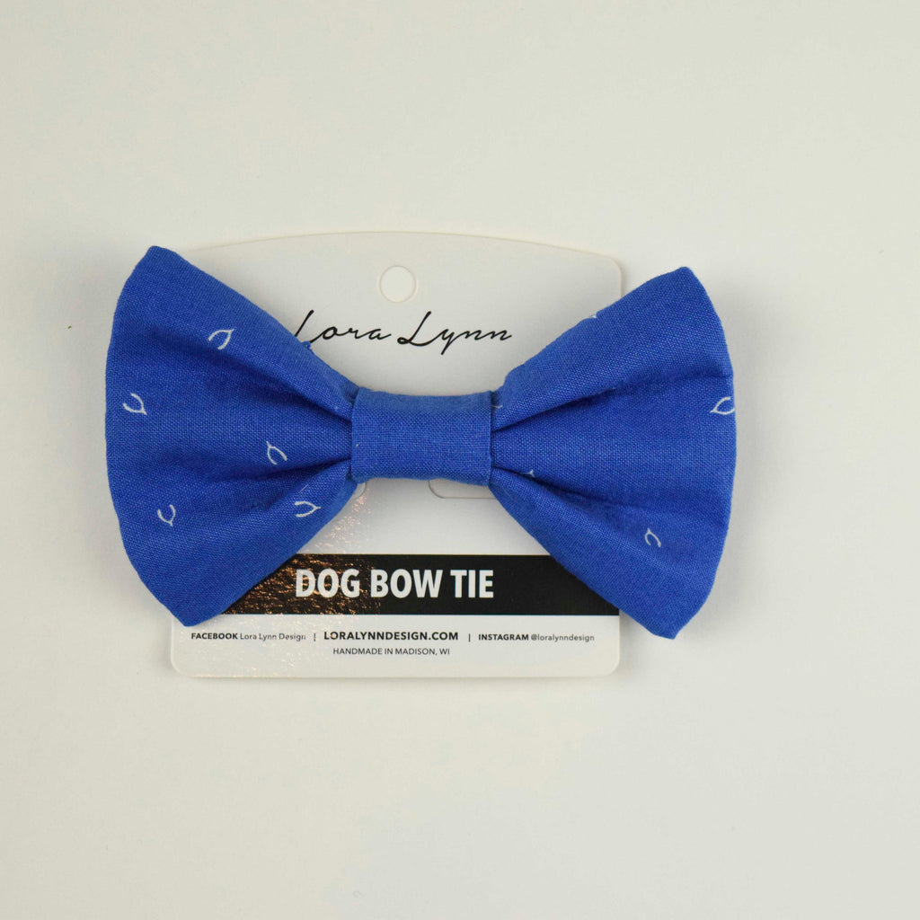 ROYAL BLUE WISHBONE dog bow tie