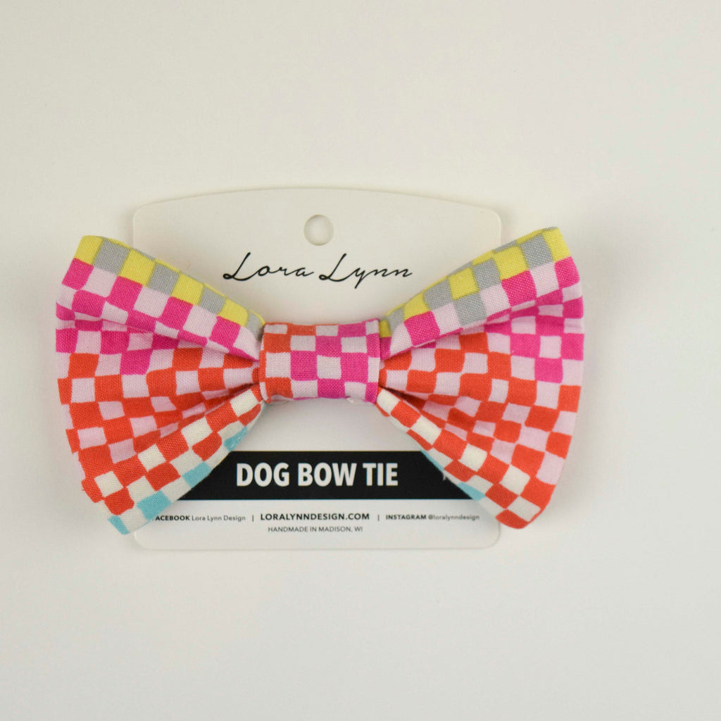 Race Track dog bow tie