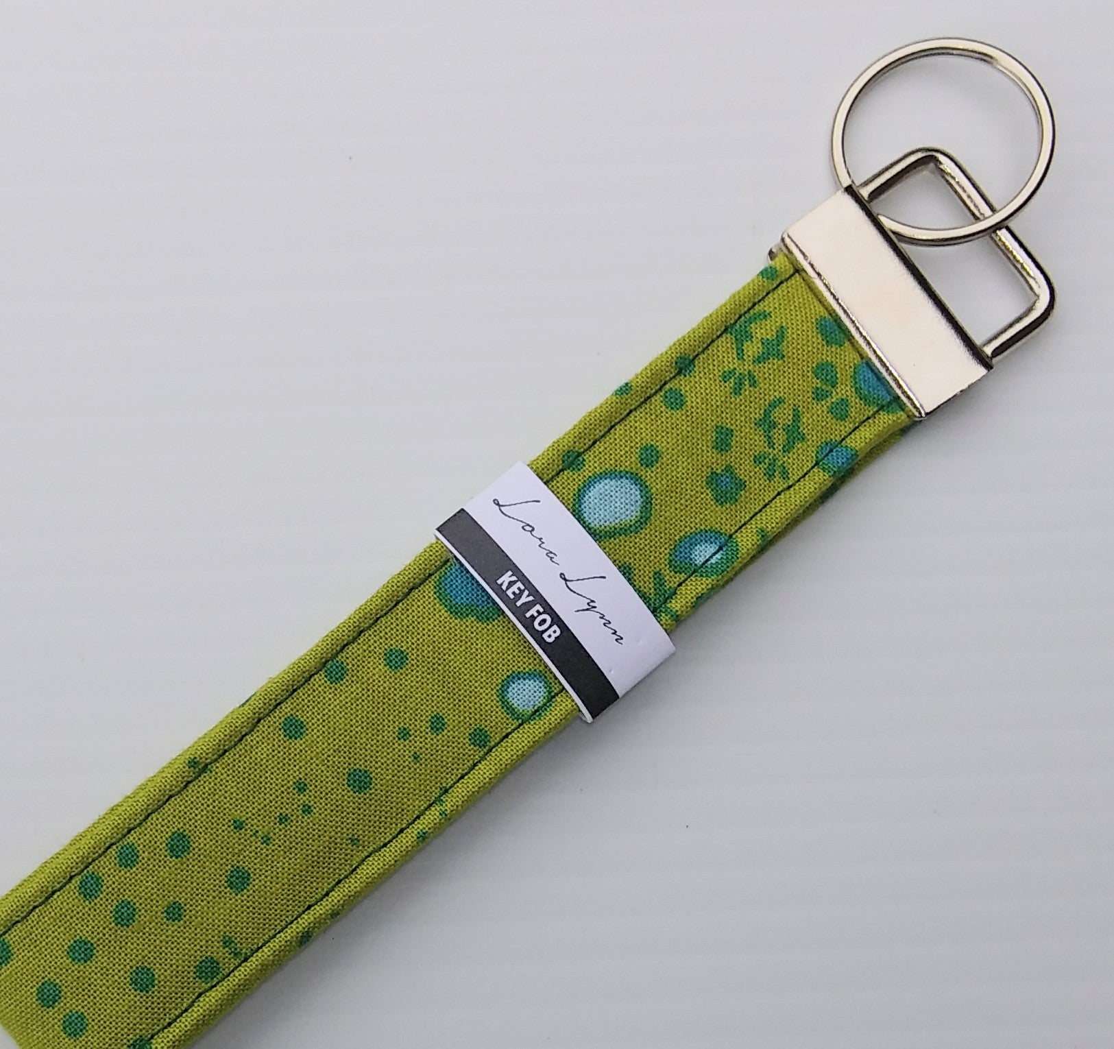  Keychain Key Fob Wristlet  Fabric Wrist Strap for Women (Gray  Dots) : Handmade Products