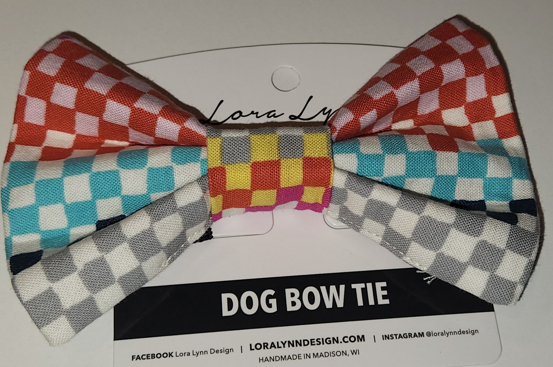 Race Track dog bow tie