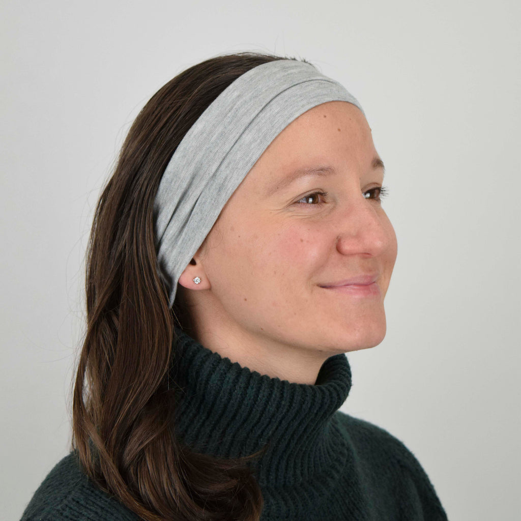 Light Heather Grey Wide Headband