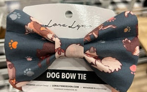 BLUE DOGS dog bow tie