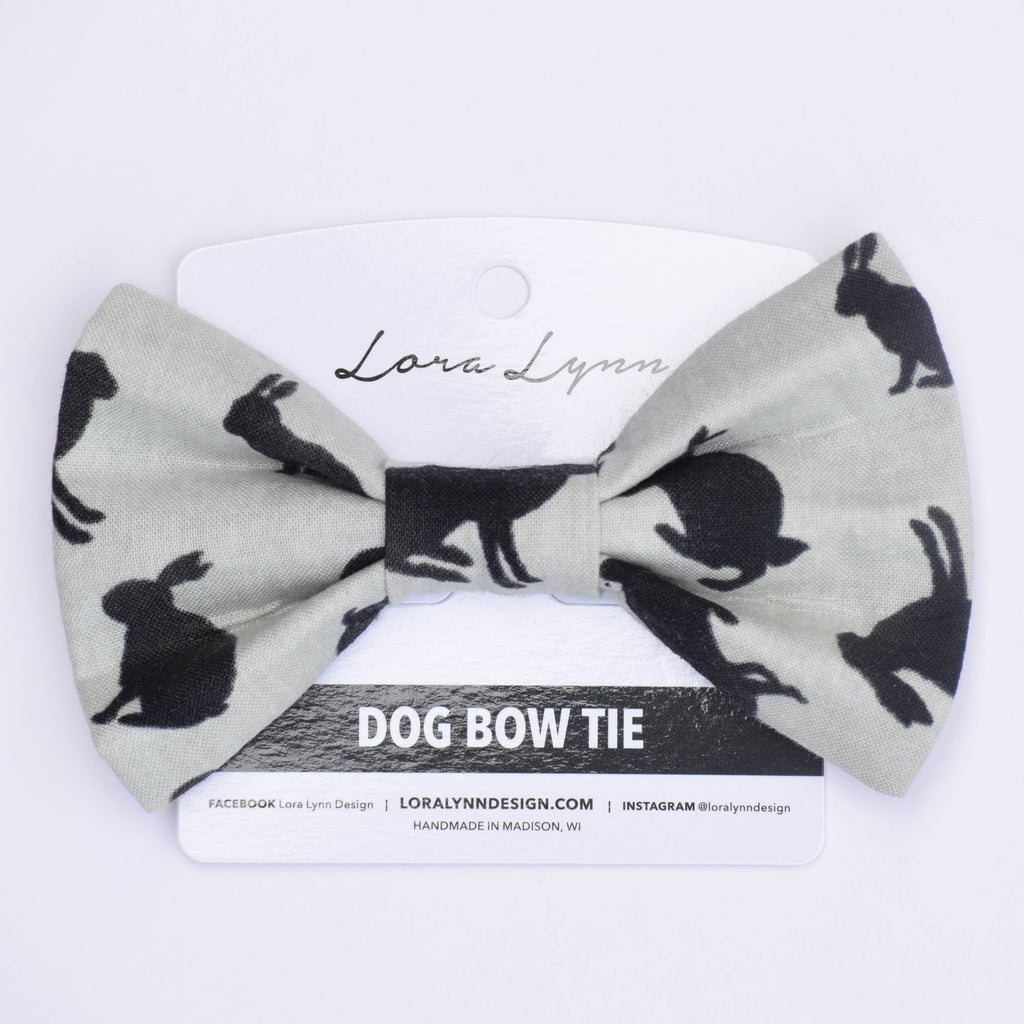 Bunnies dog bow tie