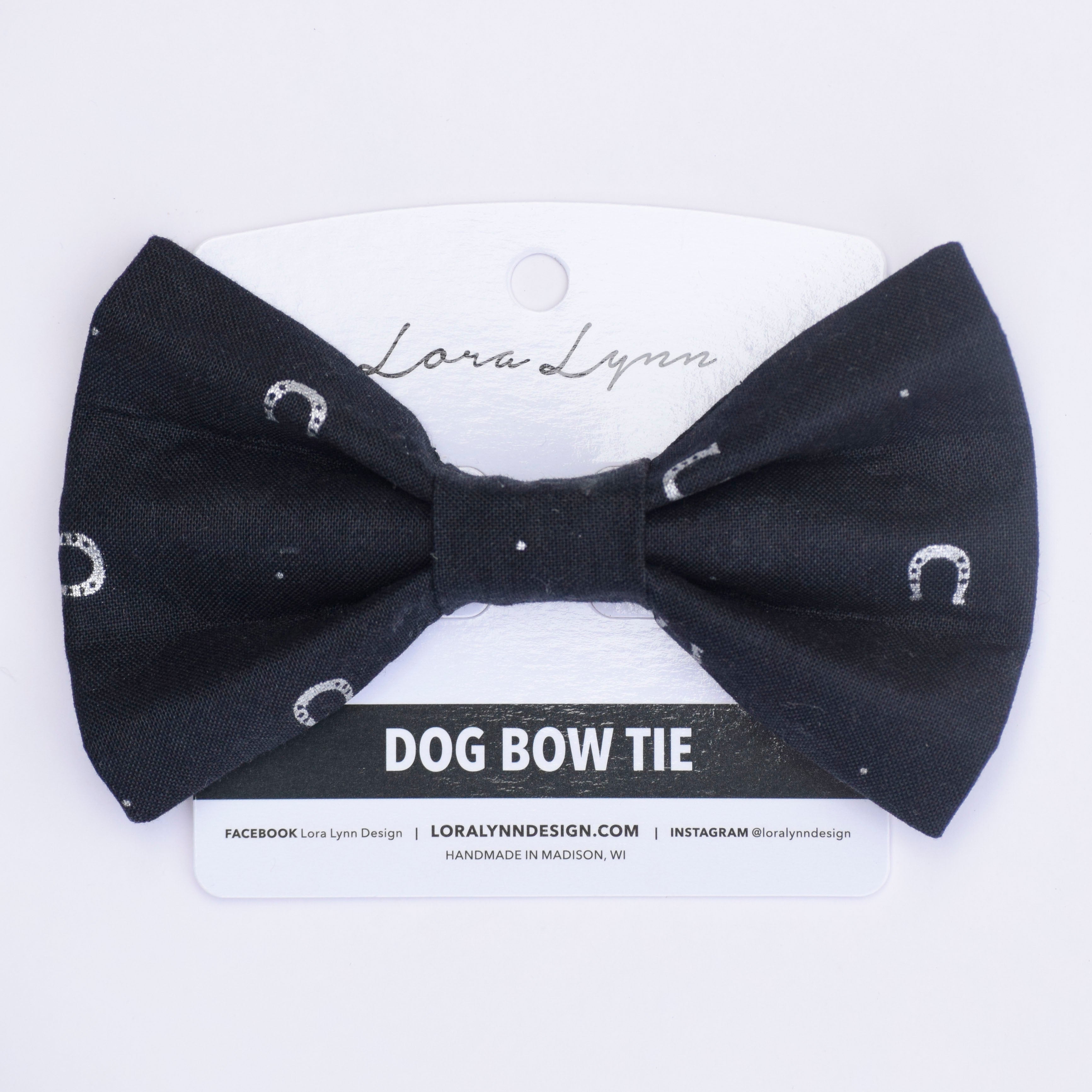 Horseshoe Dog Bow Tie Collar