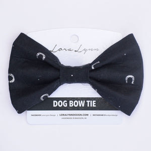 Horseshoe dog bow tie
