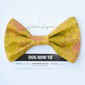 Sketchy Green dog bow tie